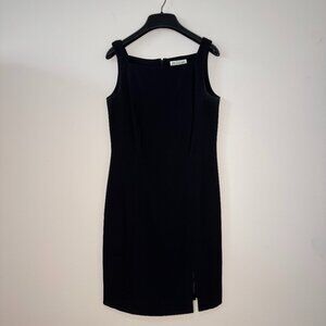 Ann Taylor Black Square Neckline Sleeveless Dress Size 2P